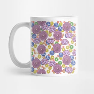 Chakra Pattern White Background Mug